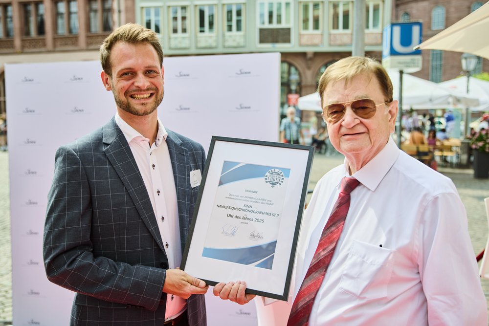 トビアス・シェーファー（ARMBANDUHRENデジタル編集長）、ローター・シュミット（ジン社CEO）