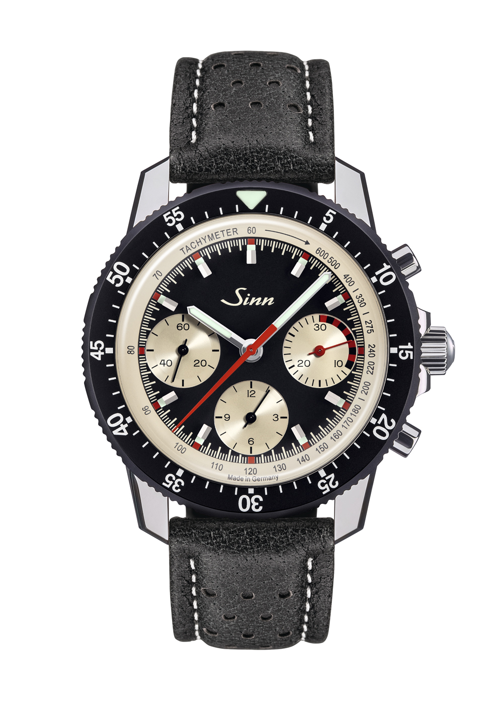 付属のブラックレザー　装着例