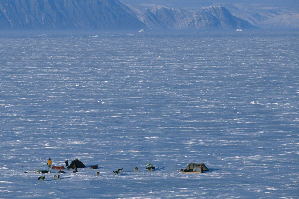 -30℃以下の気温のエルズミア島の氷河