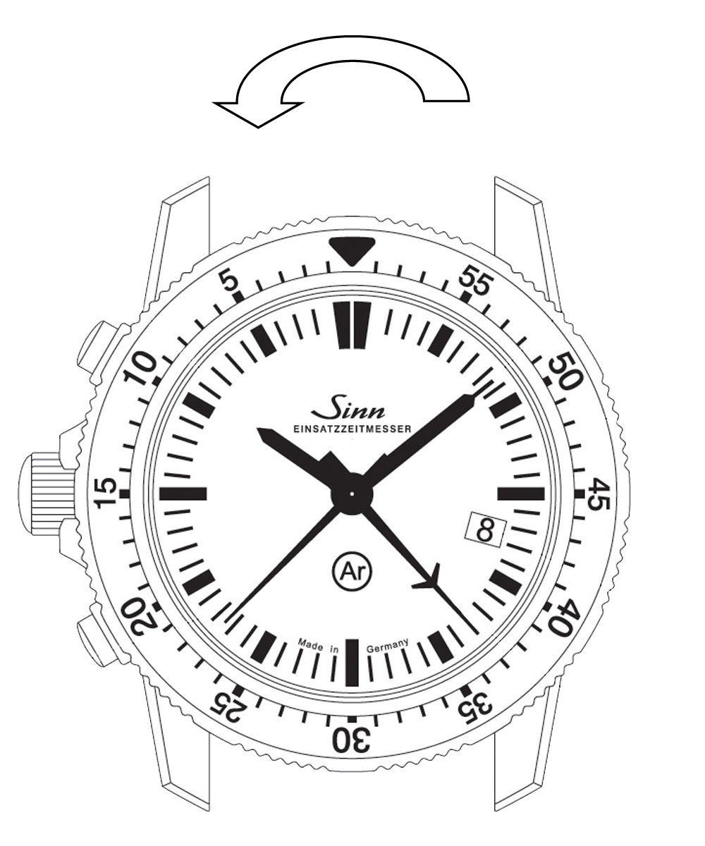 片方向巻き上げ式反時計回りで巻き上げ