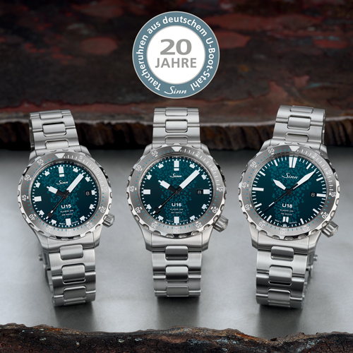 ドイツ潜水艦の鋼鉄を使用した20周年記念ダイバーズウォッチ