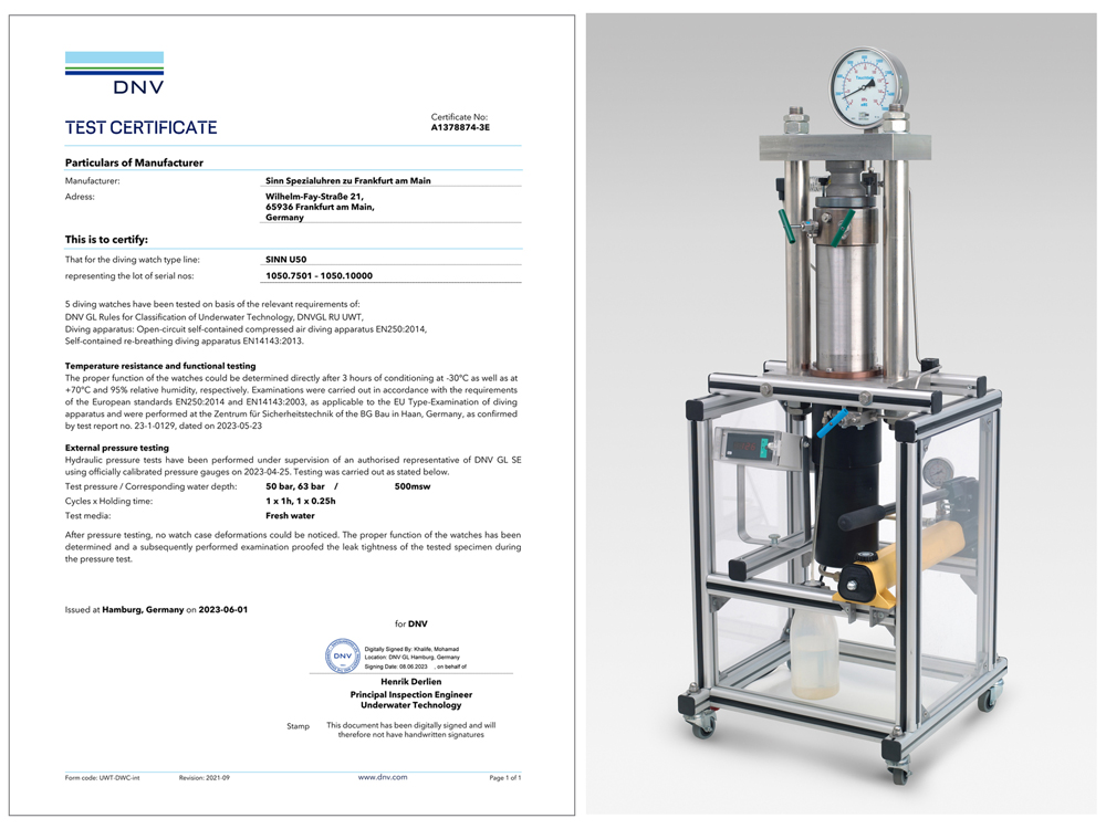 5,000mの防水性能はDNVによるテスト済み